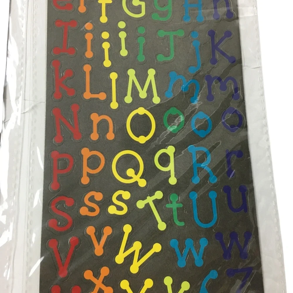 Alphabet Rainbow Stickers 4 Sheets 316 Total Homeschool Uppercase Lowercase NEW